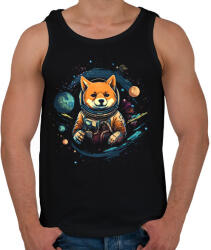 printfashion Shiba asztranauta - Férfi atléta - Fekete (14033706)