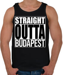 printfashion Straight Outta Budapest - Férfi atléta - Fekete (934027)