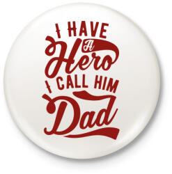 printfashion Egy hős - Kitűző, hűtőmágnes - Fehér (3074440)