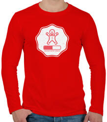 printfashion WAITING FOR MY COOKIES - Férfi hosszú ujjú póló - Piros (9627336)