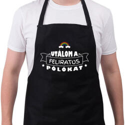 printfashion Feliratos póló - Kötény - Fekete (11703729)