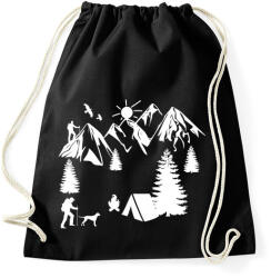 printfashion túrázás - Sportzsák, Tornazsák - Fekete (4619929)