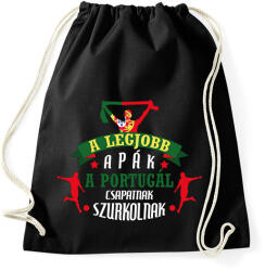 printfashion Portugál csapat - Sportzsák, Tornazsák - Fekete (10857217)