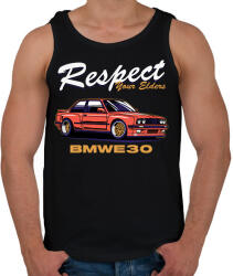 printfashion BMW tiszteld az idősebbet - Férfi atléta - Fekete (11537431)