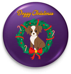 printfashion Doggy Christmas - Kitűző, hűtőmágnes - Lila (14524036)