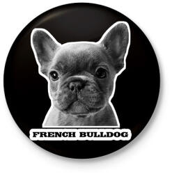 printfashion french bulldog - Kitűző, hűtőmágnes - Fekete (12088922)