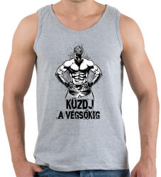 printfashion Küzdj a végsőkig - Férfi atléta - Sport szürke (1047430)