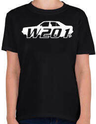 printfashion Mercedes w201 - Gyerek póló - Fekete (2112641)