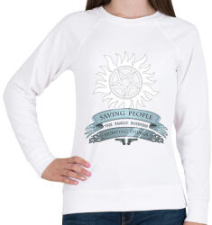 printfashion Odaát//Supernatural Family Business - Női pulóver - Fehér (1783567)