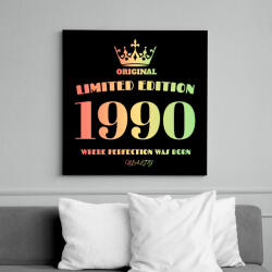 printfashion 1990 - Vászonkép - Fekete (6656808)