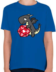 printfashion Szerelmes sárkány - Gyerek póló - Királykék (4261048)