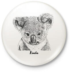 printfashion Koala - Kitűző, hűtőmágnes - Fehér (3080406)