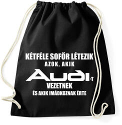 printfashion Kétféle Audi Sofőr - Sportzsák, Tornazsák - Fekete (1662013)
