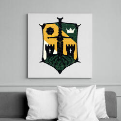 printfashion Knights logo - Vászonkép - Fehér (6630919)