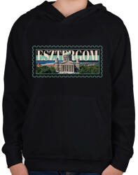 printfashion Esztergom - Gyerek kapucnis pulóver - Fekete (7425825)