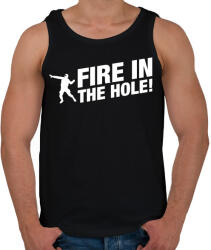 printfashion CS: GO - TŰZ! - Férfi atléta - Fekete (842319)