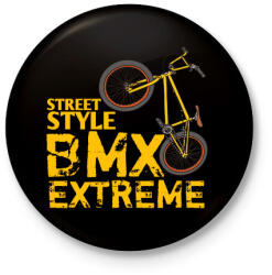 printfashion Bmx - Kitűző, hűtőmágnes - Fekete (4233343)