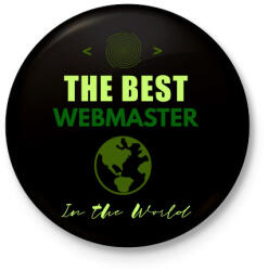 printfashion the best webmaster - Kitűző, hűtőmágnes - Fekete (3101658)