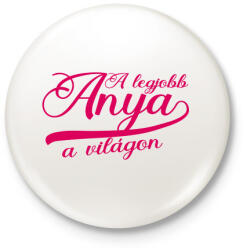 printfashion A legjobb anya a világon pink - Kitűző, hűtőmágnes - Fehér (4364408)