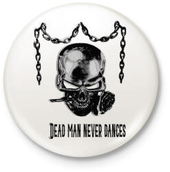 printfashion halott ember sosem táncol - Kitűző, hűtőmágnes - Fehér (3079177)