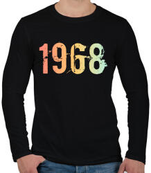 printfashion 1968 - Férfi hosszú ujjú póló - Fekete (11821138)