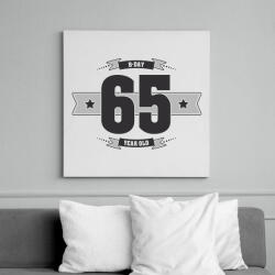 printfashion b-day-65-dark-lightgrey - Vászonkép - Fehér (6622846)