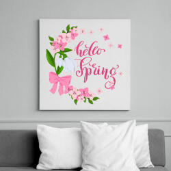 printfashion Hello Tavasz - Vászonkép - Fehér (6630928)
