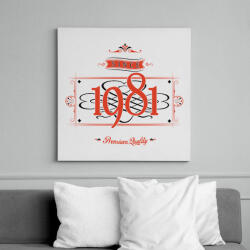 printfashion since-1981-red-black - Vászonkép - Fehér (6622955)