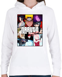 printfashion Naruto Shippuuden - Női kapucnis pulóver - Fehér (5441752)