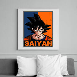 printfashion Saiyan Goku - Vászonkép - Fehér (6621927)