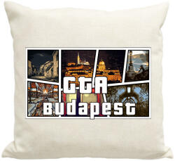 printfashion GTA BUDAPEST - Párnahuzat, Díszpárnahuzat - Lenvászon (1764944)
