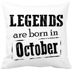 printfashion A legendák októberben születnek - Párnahuzat, Díszpárnahuzat - Fehér (378933)