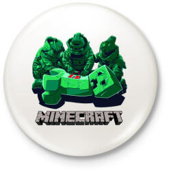 printfashion Minecraft - Kitűző, hűtőmágnes - Fehér (3076285)