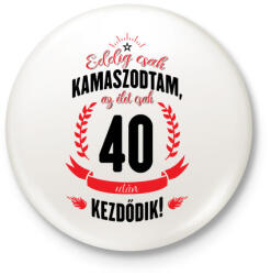 printfashion kamasz-40-black-red - Kitűző, hűtőmágnes - Fehér (3076757)