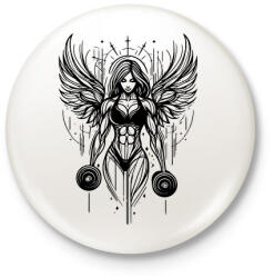 printfashion Izmos nő - Kitűző, hűtőmágnes - Fehér (16178844)