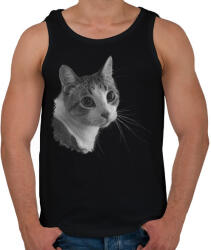 printfashion Cica (fekete fehér újság) - Férfi atléta - Fekete (14446128)