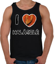 printfashion I love halászlé - Férfi atléta - Fekete (8697855)