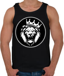 printfashion Oroszlán király - Férfi atléta - Fekete (1651598)