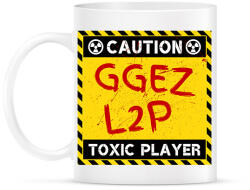 printfashion CAUTION - TOXIC PLAYER - Bögre - Fehér (15858700)
