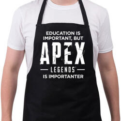 printfashion Apex Is Importanter (White) - Kötény - Fekete (4928170)