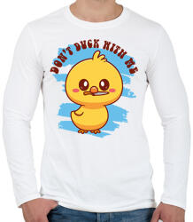 printfashion Don't duck with me - Férfi hosszú ujjú póló - Fehér (12477205)