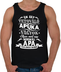 printfashion Tetováló apuka - Férfi atléta - Fekete (5105063)