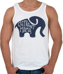 printfashion Mama elefánt - Férfi atléta - Fehér (1224518)