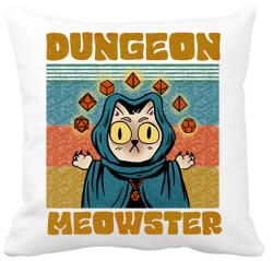 printfashion Dungeon meowster - Párnahuzat, Díszpárnahuzat - Fehér (14833454)
