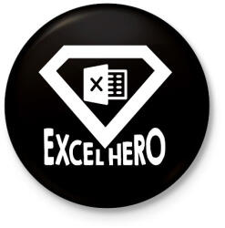 printfashion Excel hero - Kitűző, hűtőmágnes - Fekete (12565743)