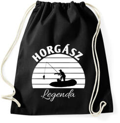 printfashion Horgász legenda - Sportzsák, Tornazsák - Fekete (4702658)