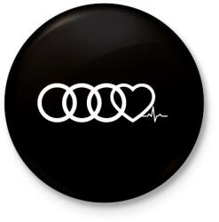 printfashion AUDI Love - Kitűző, hűtőmágnes - Fekete (3084298)