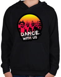 printfashion Coffin Dance - Gyerek kapucnis pulóver - Fekete (2551332)