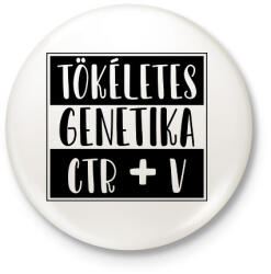 printfashion Tökéletes genetika Ctr+V - Kitűző, hűtőmágnes - Fehér (7275629)