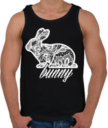 printfashion Csipke nyuszi - Férfi atléta - Fekete (14491287)